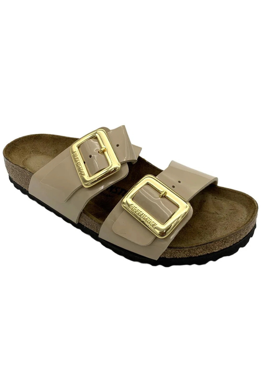 Birkenstock Women's Sydney Luxe Birko-Flor Sandal Sand Patent - Medium
